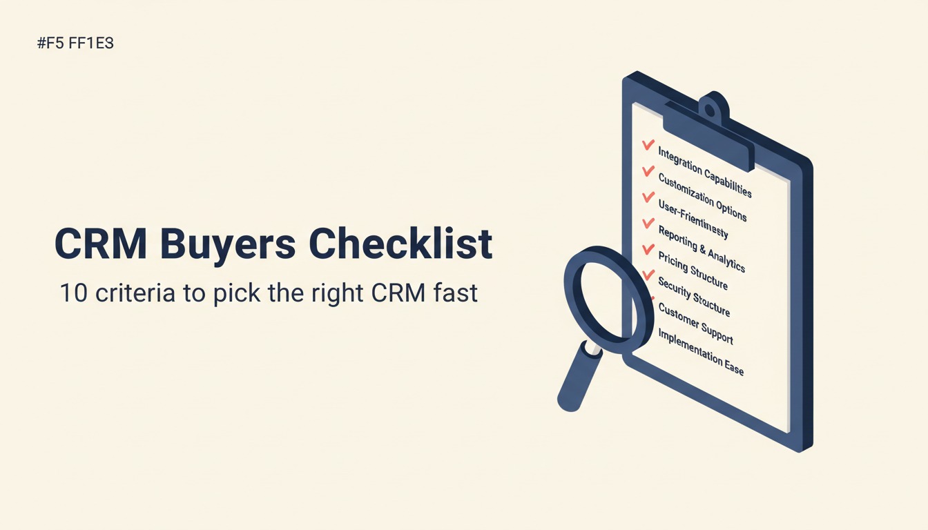 How to Pick a CRM in 2026: The Buyer's Checklist