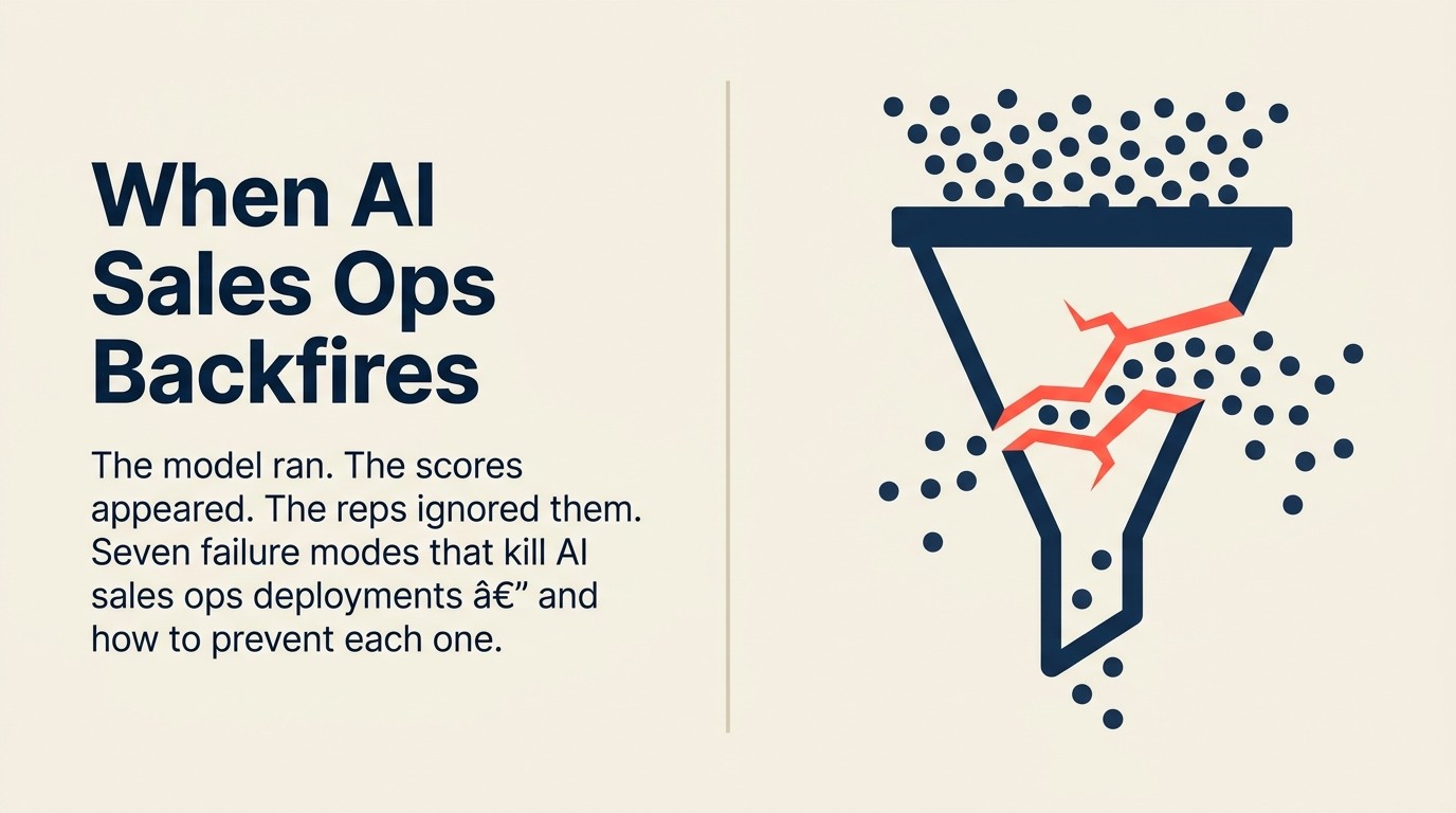 Tanda peringatan di Dashboard pipeline penjualan yang menampilkan metrik AI yang gagal