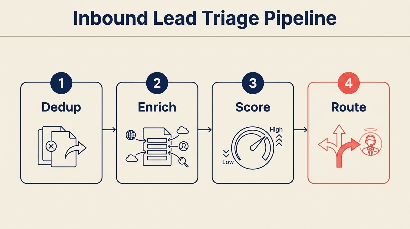 Triagem de Leads Inbound em Escala: O Pipeline Sub-5-Minutos