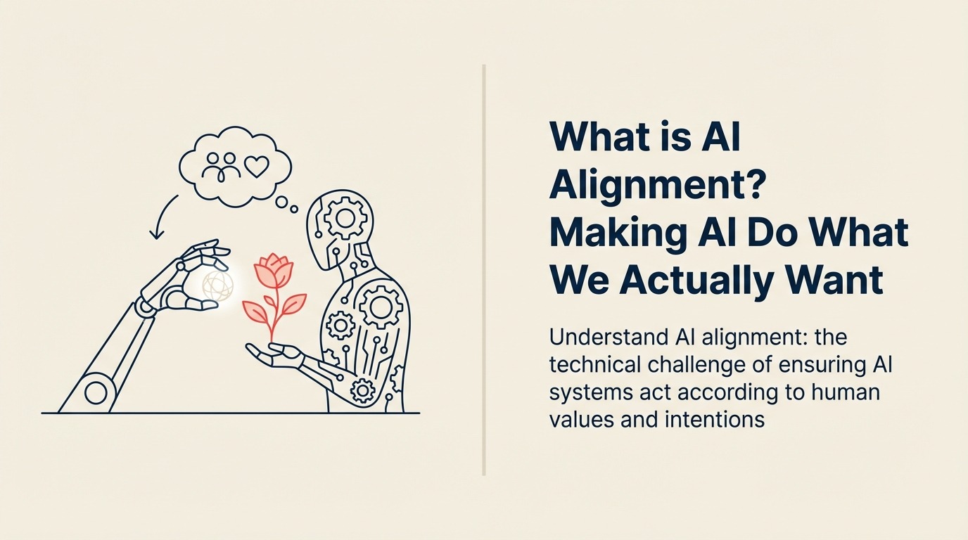 AI Alignment Definition - Ensuring AI acts according to human values