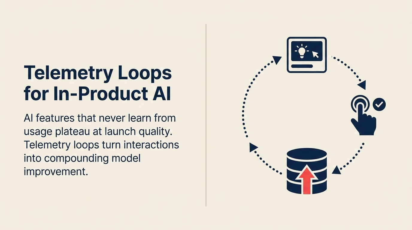 Telemetry loops diagram for in-product AI feedback systems