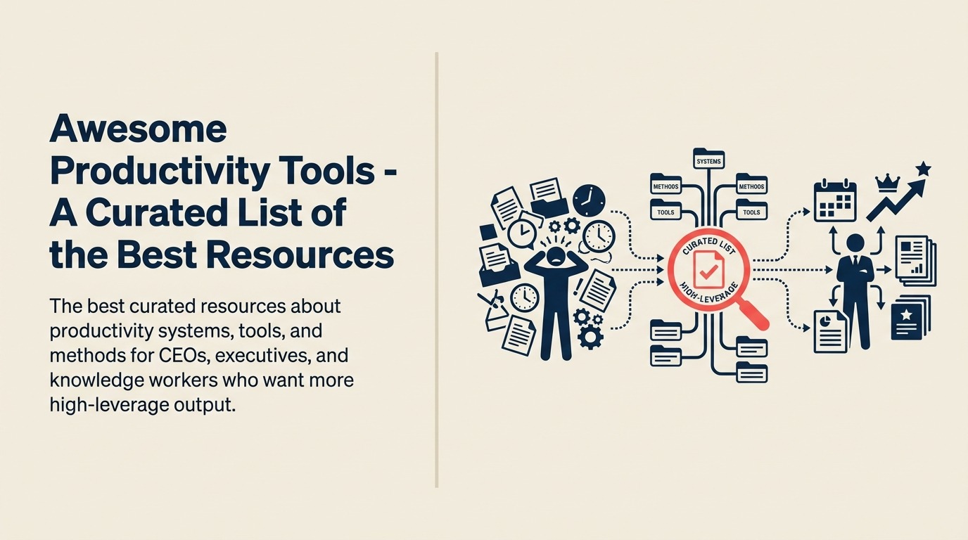 Awesome Productivity Tools - Senarai Sumber Terbaik yang Dikurasi