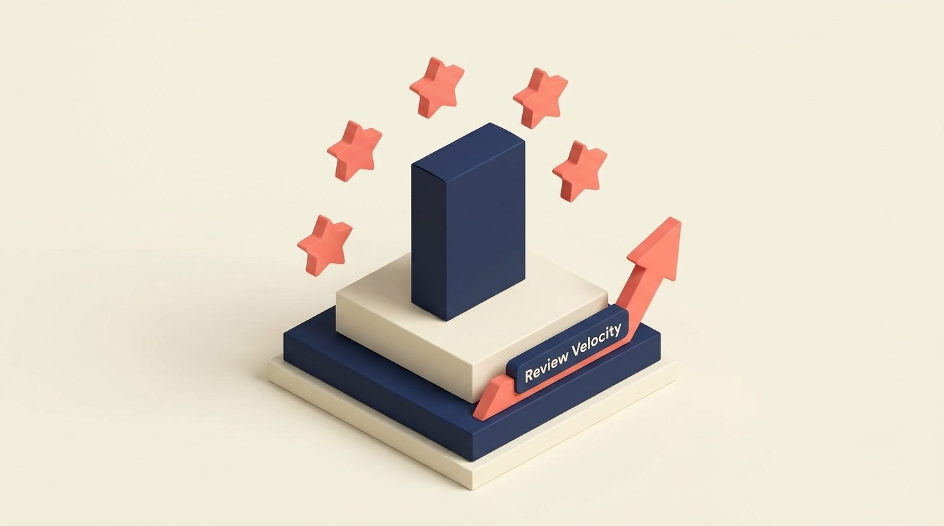 Amazon review strategy showing volume, velocity, rating quality, and response management