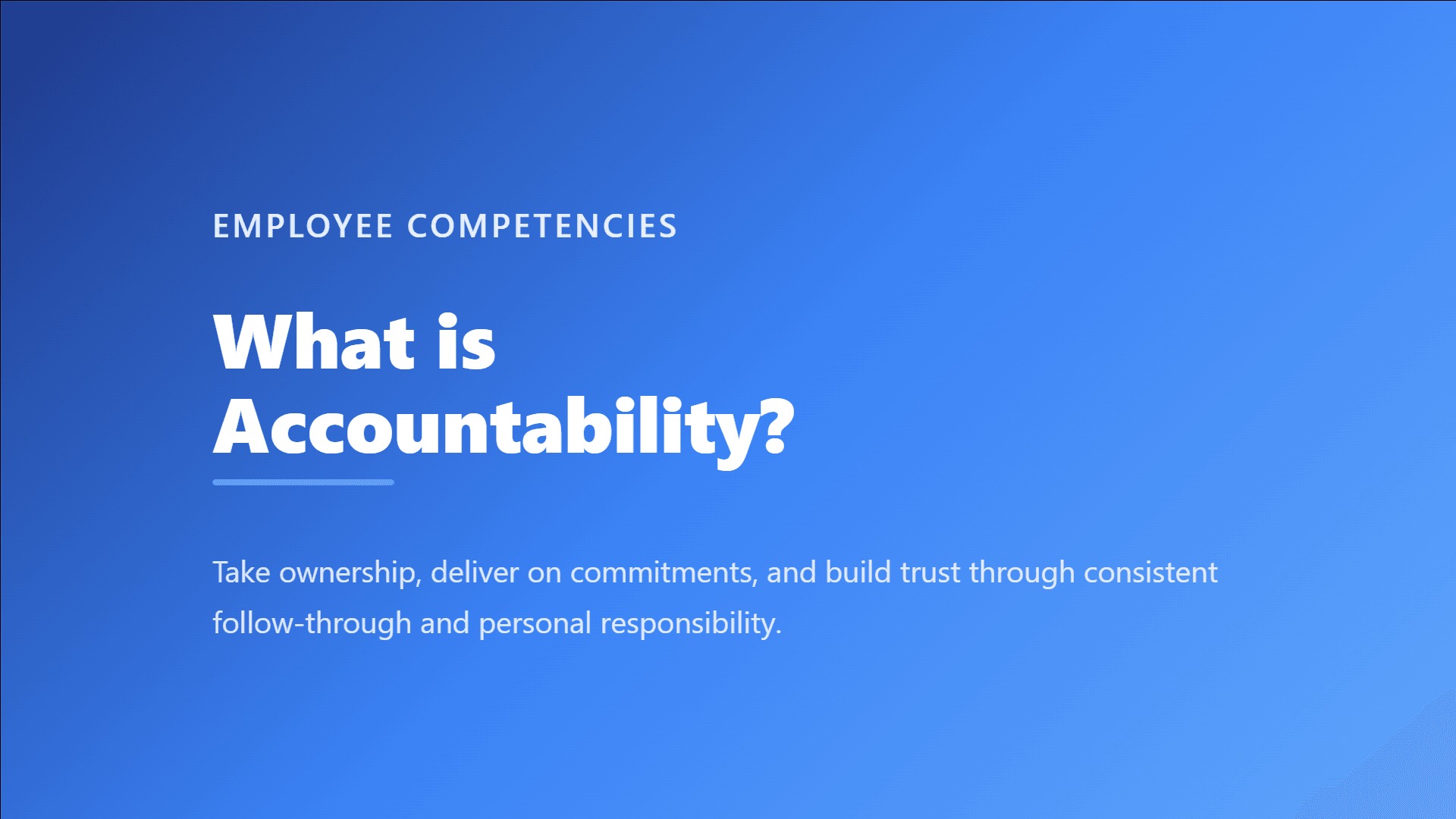Accountability - Taking Ownership for Results and Impact