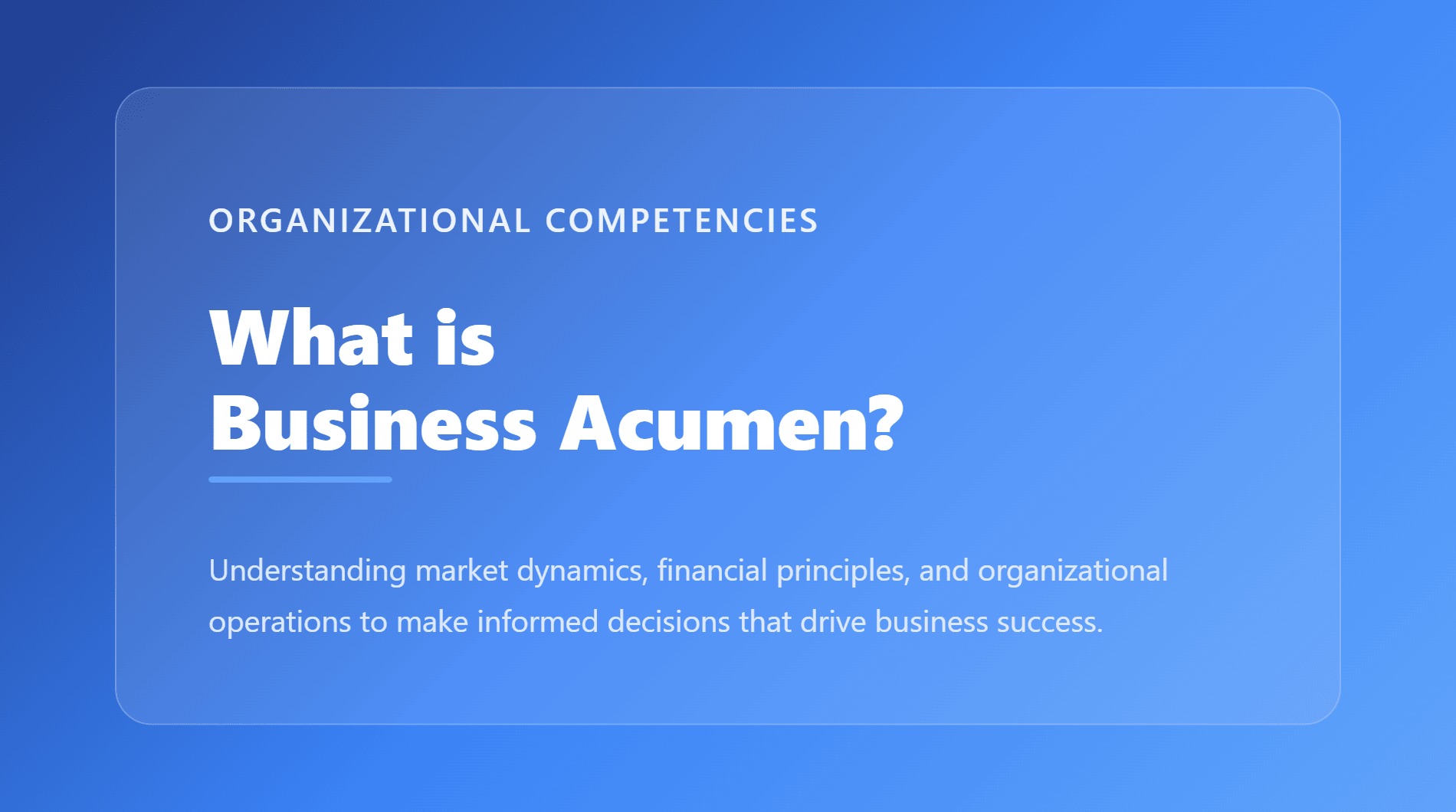Business Acumen: Framework für organisatorische Fähigkeiten