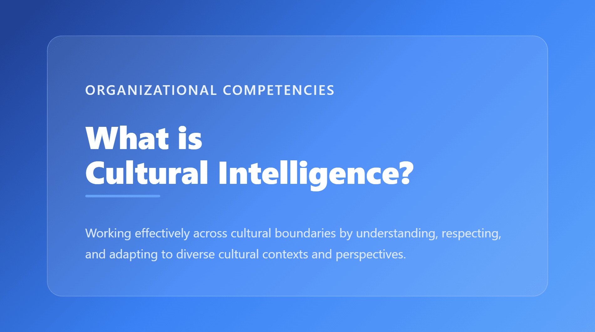 Cultural Intelligence: Framework Kapabilitas Organisasi