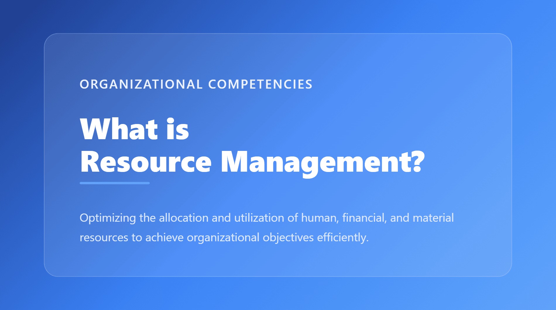 Resource Management: Framework Kapabilitas Organisasi