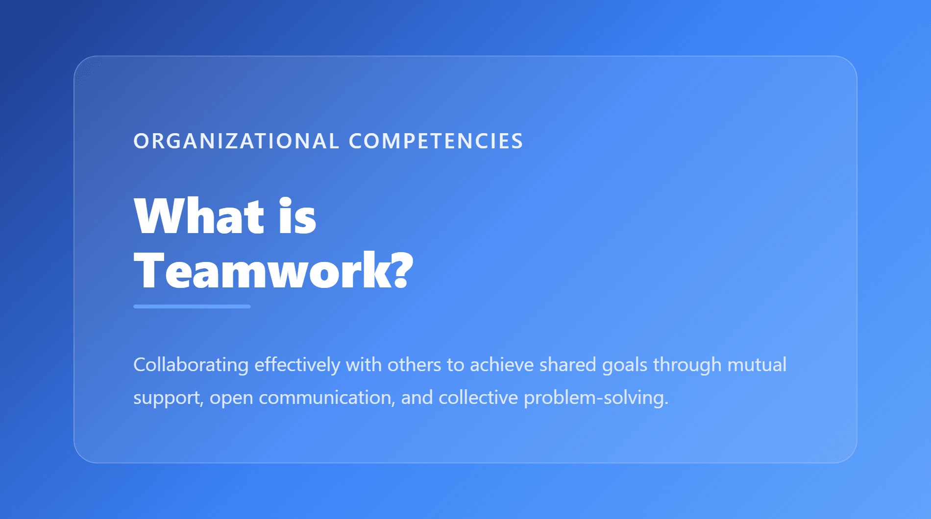 Teamwork: Framework für Organisationale Fähigkeiten