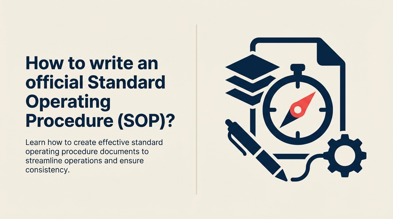 Como escrever um Procedimento Operacional Padrão (SOP) oficial?