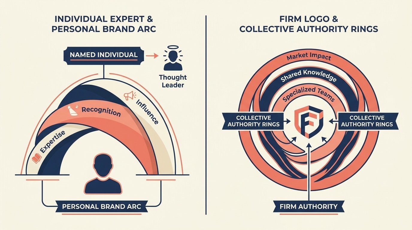 Equilibrio entre marcas de expertos individuales y programas de liderazgo de pensamiento a nivel corporativo