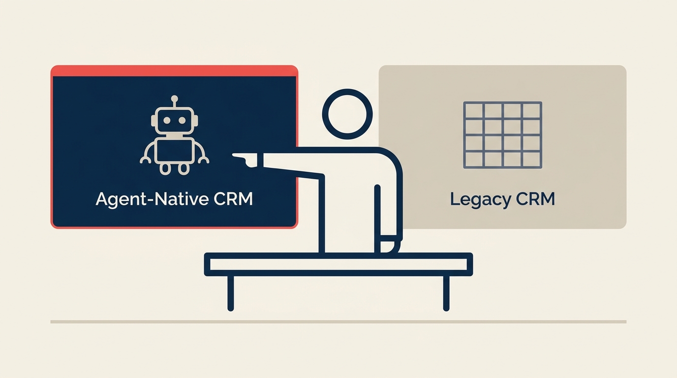 Agent-first CRM decision: AI-native startups choosing a CRM by its agents instead of its interface
