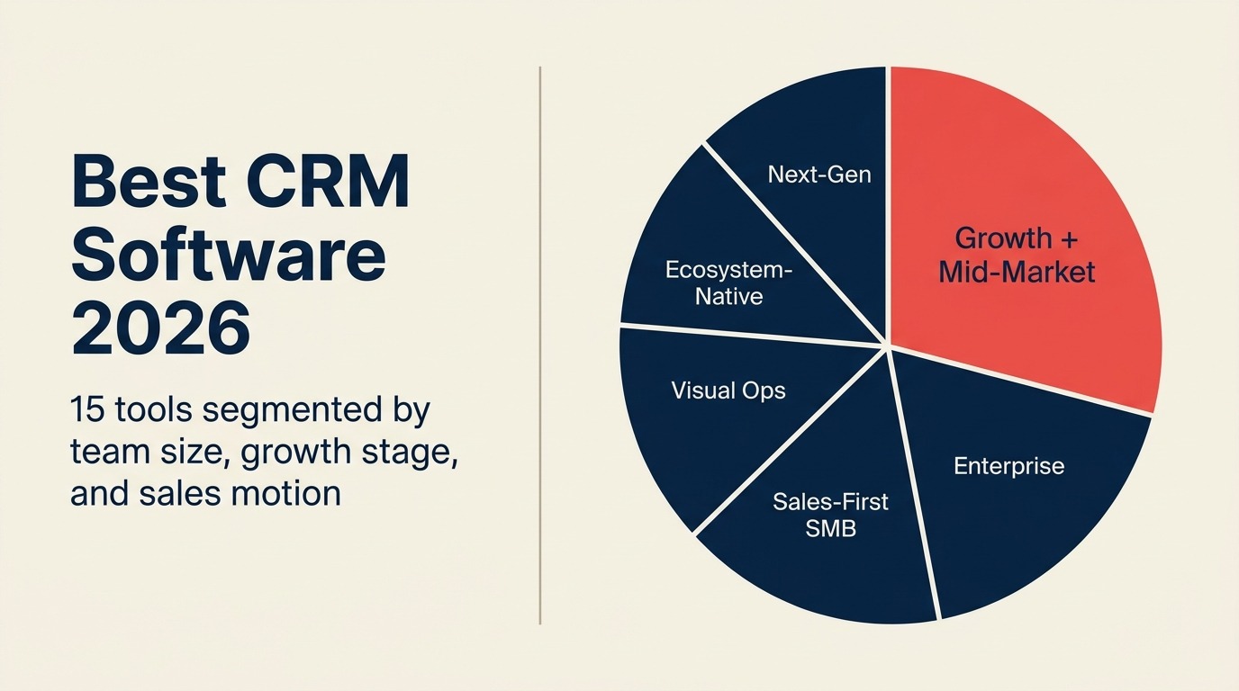 Best CRM Software in 2026: 15 Tools Segmented by Team Size, Stage, and Sales Motion